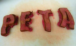 Illustration for article titled Cut Steak with a Laser and Make a Vegan Angel Lose its Wings