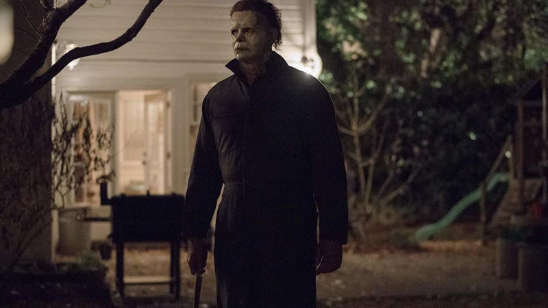 The Shape rises in 2018's Halloween.