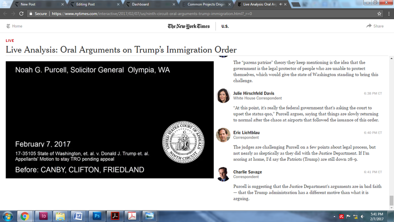 Illustration for article titled Update: the live broadcast from the Ninth Circuit Court hearing oral arguments about Trump's Muslim ban is now over (political)