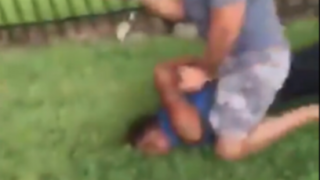 Deidra Reid claims that police officers dislocated her shoulder during a violent arrest. Vine screenshot