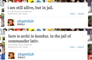 Illustration for article titled Imprisoned War Reporter Tweets Status From Captor's Cellphone