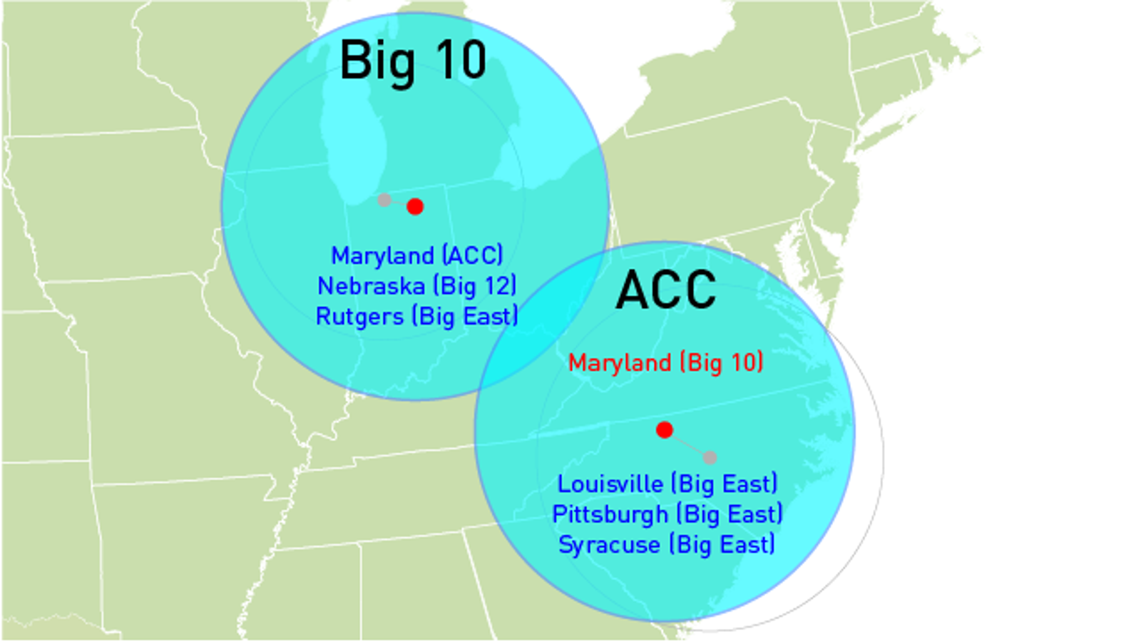 The Big Ten Is On The Move Updating Our Conference Realignment Maps!