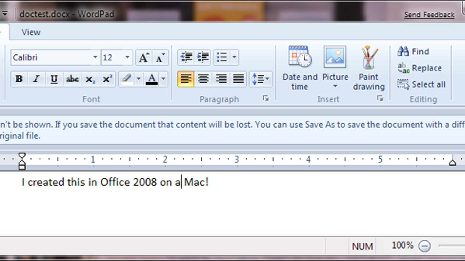 word documents open as wordpad