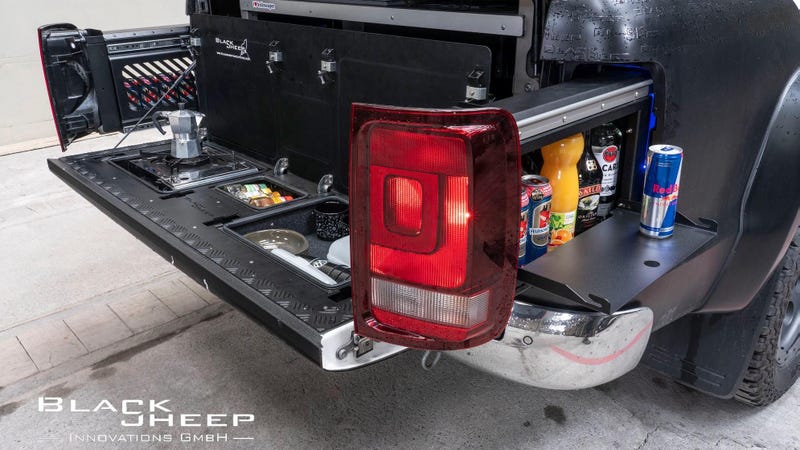 Illustration for article titled This Truck Has Secret Storage Behind Its Taillights