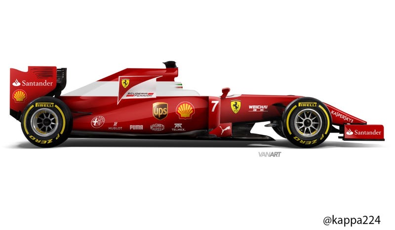 Illustration for article titled Ferrari Might Go With This Super-Tasteful Retro F1 Livery: Report