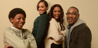 Actor Skylan Brooks, Alicia Keys, Jennifer Hudson and director George Tillman Jr. (Larry Busacca/Getty Images)