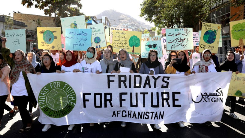 Climate strikers in Kabul. Afghanistan.