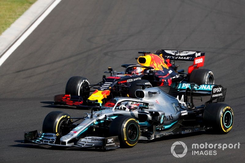 Illustration for article titled Another strong F1 race with Hamilton hunting down Verstappen for the Win