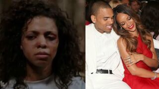 Tiffany Robinson as Micha Green in Law &amp; Order: SVU (NBC.com); Chris Brown and Rihanna (Christopher Polk/Getty Images)