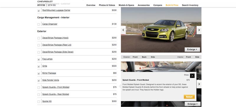 Illustration for article titled Lazy Geniuses At GM Leave Holden Logos On Chevy SS Options