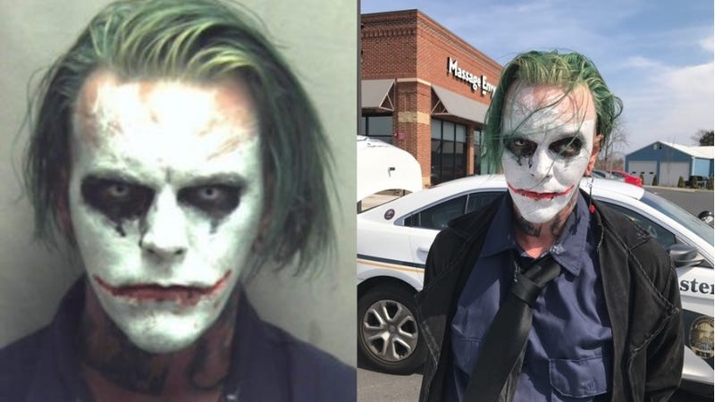 face mask onion Mask' for Joker Makeup Felony with 'Wearing Charged Man in