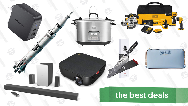 Illustration for article titled Wednesday's Best Deals: $120 Surround Sound, Kate Spade Surprise Sale, LEGO Saturn V Apollo, and More