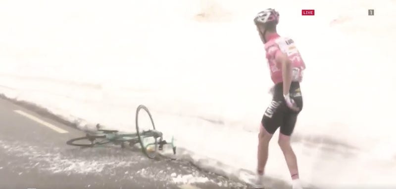 The moment the race was lost; Screencap via