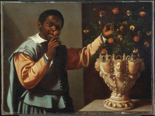 Spanish, Allegory of the Sense of Smell, first half of 17th century. Oil on canvas, 71.7 by 96.5 cm.Menil Collection, Houston