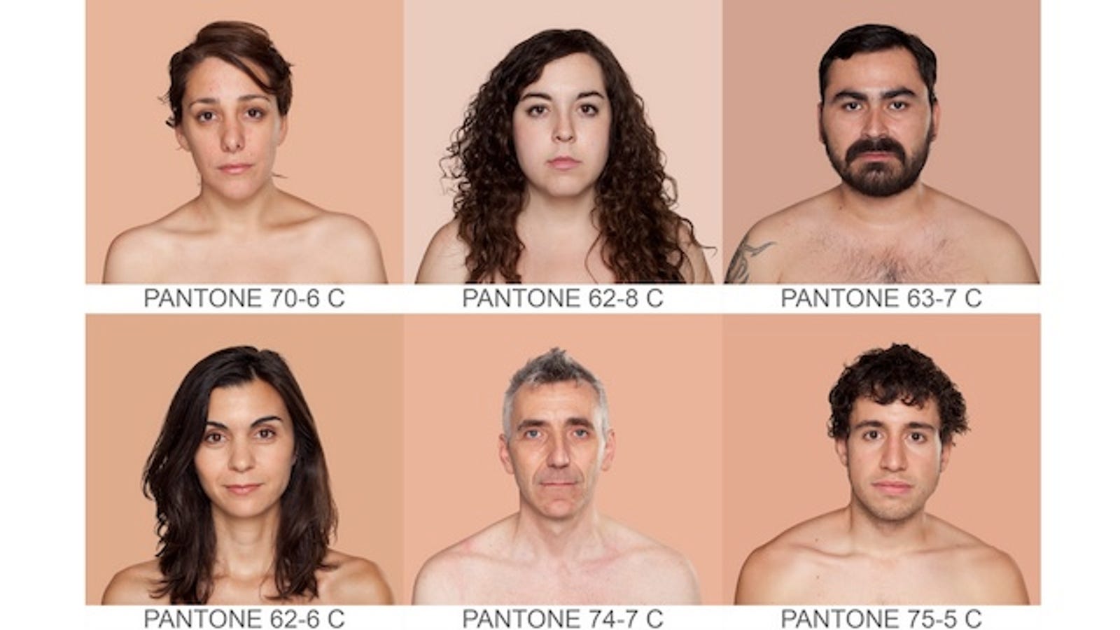 Human Skin Tones Classified As Pantone Colors
