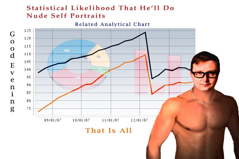 Illustration for article titled Statstical Likelihood That John Hodgman Will Ever Send Me a Naked Picture of Himself