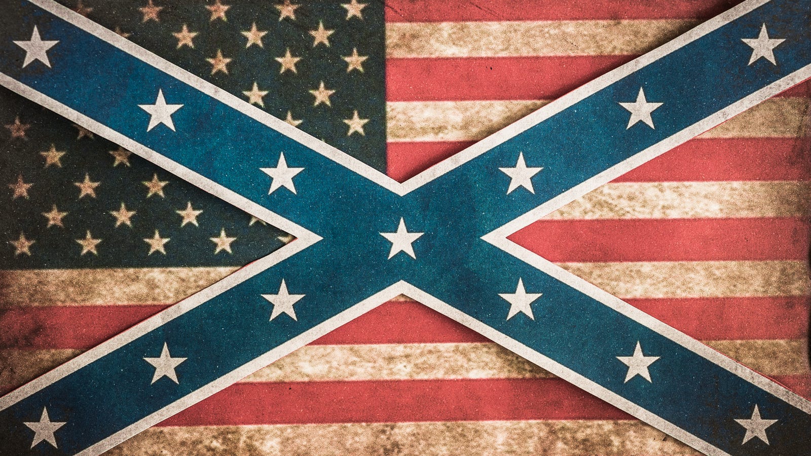 Скрещенные флаги Конфедерации и США