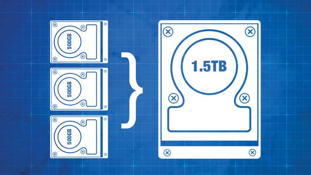 How to Combine Multiple Hard Drives Into One Volume for Cheap, High-Capacity Storage