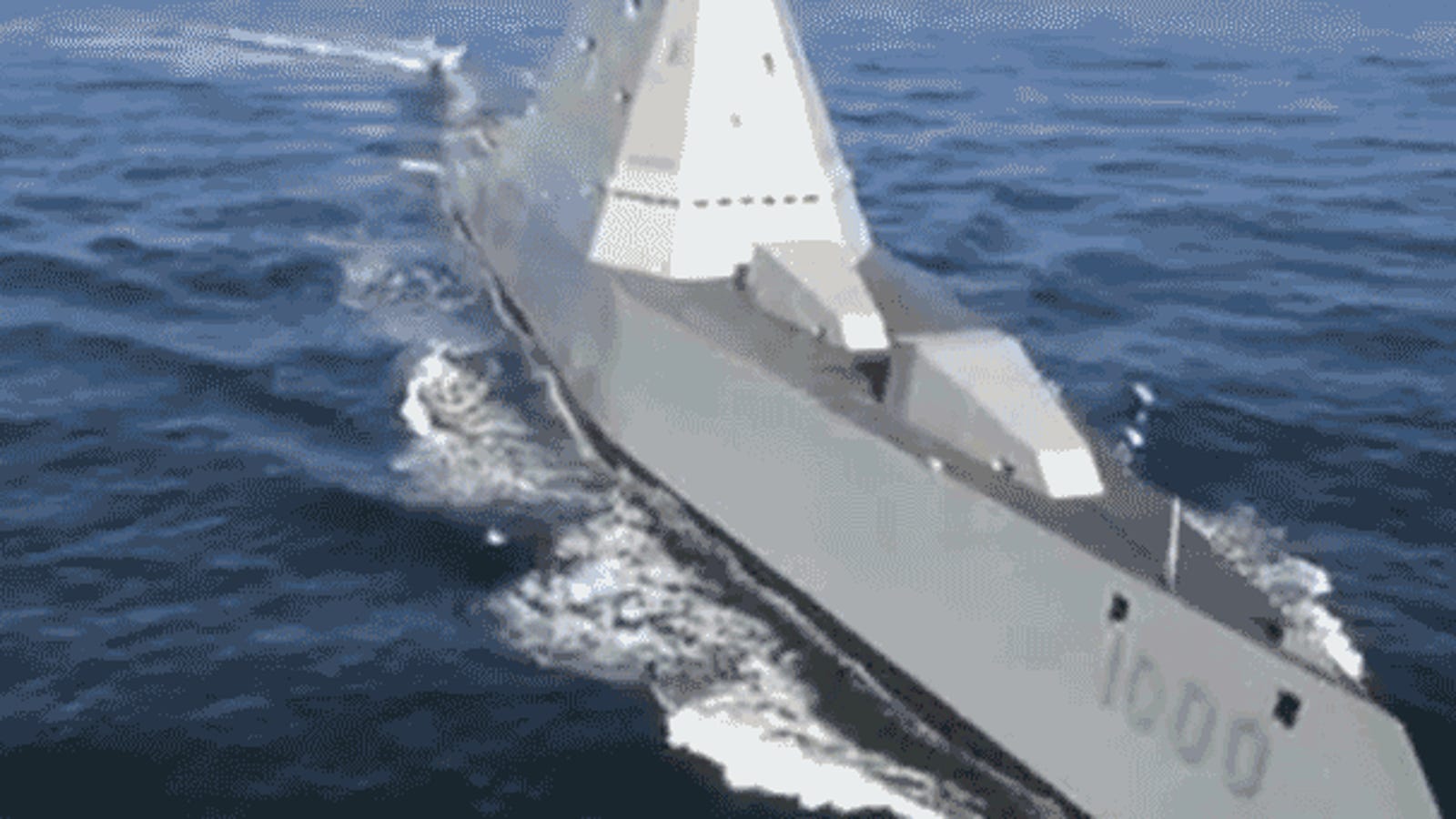 Here S The First Video Of The Navy S New Zumwalt Class Destroyer Cruising Through Open Sea