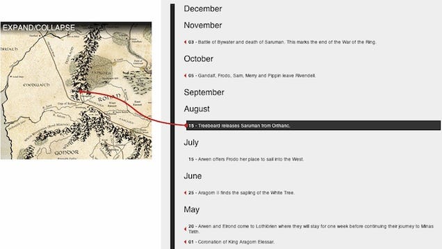 Interactive Lord of the Rings timeline shows exactly where in Middle ...