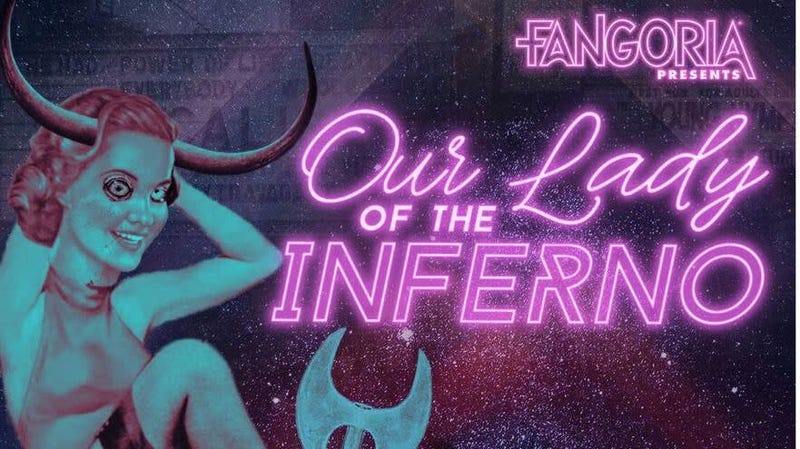 Illustration for article titled Horror legend Barbara Crampton to lead the audiobook cast of Fangoria's Our Lady Of The Inferno