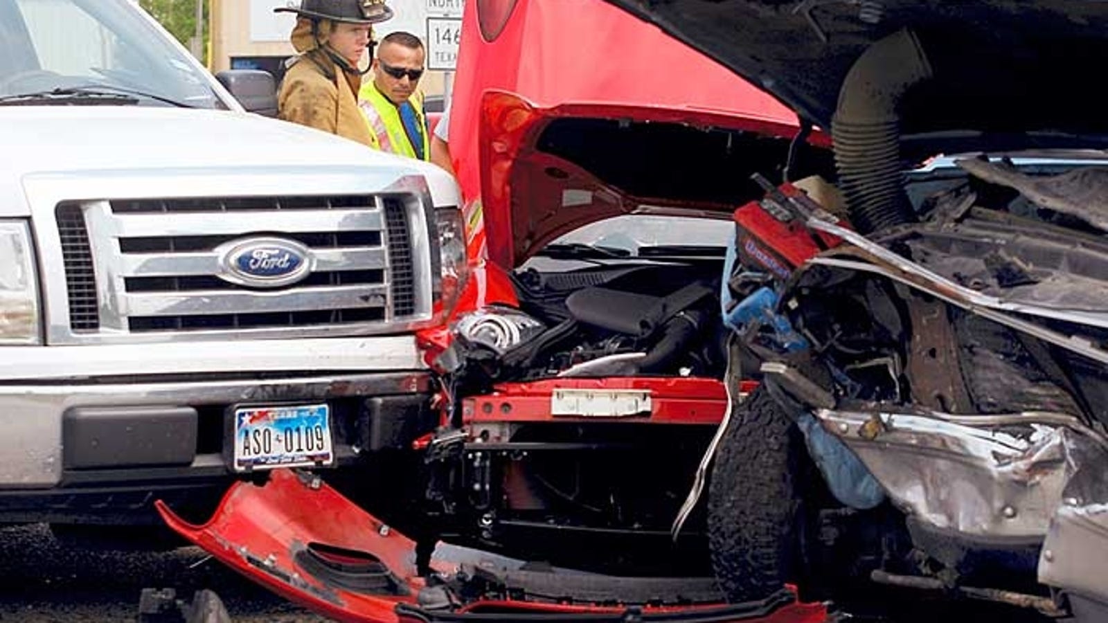 Texan Suburban crashes into Ferrari California