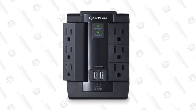 This $12 Swiveling Surge Protector Keeps Your Plugs Out of the Way