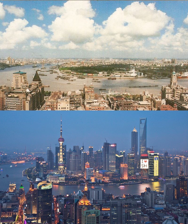 Image result for shanghai skyline 90s to now