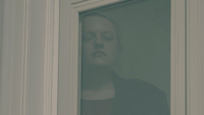 June (Elisabeth Moss) looks over a serious confrontation.
