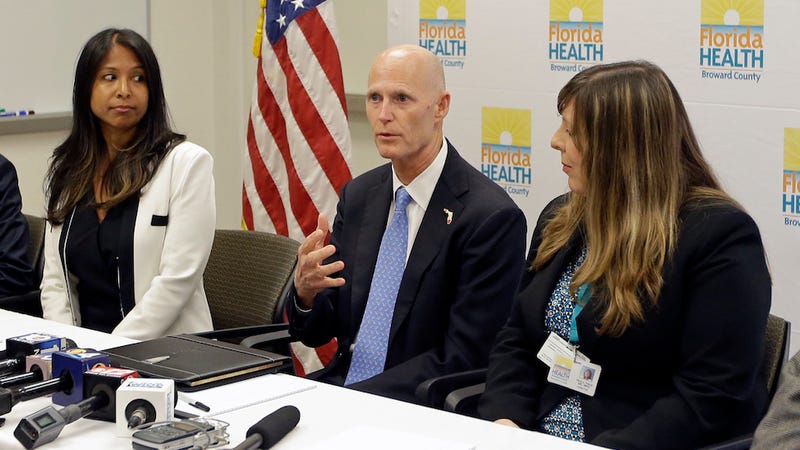 Florida Governor Rick Scott during a July 26th press conference. (Image: AP)