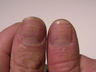 Illustration for article titled Extreme Planning: Calendar Laser-Etched Into Fingernails