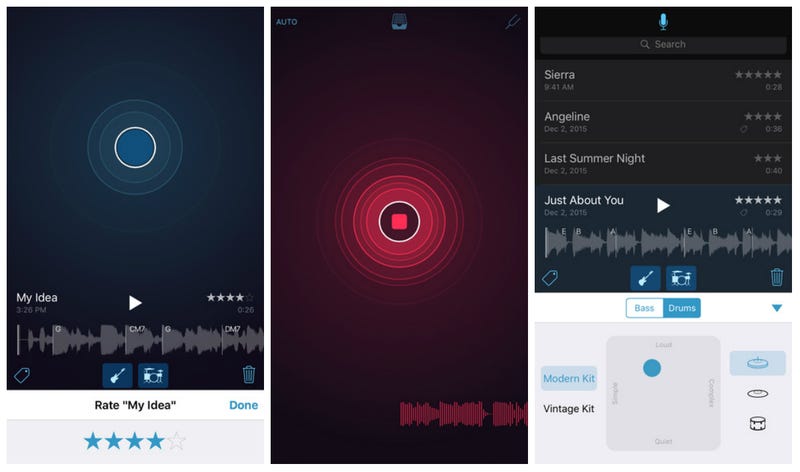Illustration for article titled Apple's Music Memos Is a Recorder App Just For Musicians