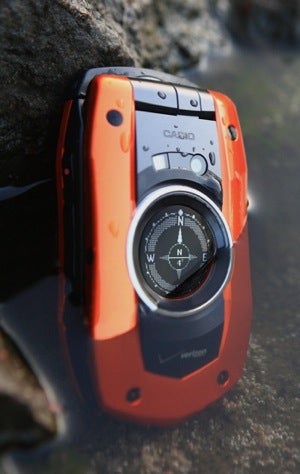 Illustration for article titled Casio G'zOne Boulder Mil-Spec Cellphone Crammed with GPS, Compass, Lantern and More