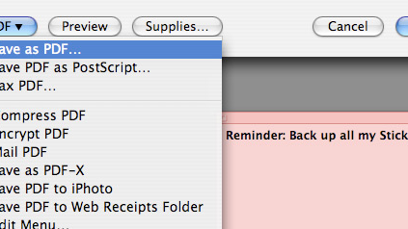 how do i delete sticky notes on mac