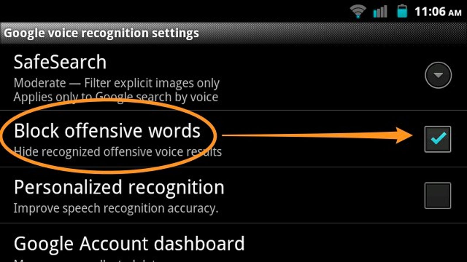 Stop Androids Voice To Text From Blocking Swear Words