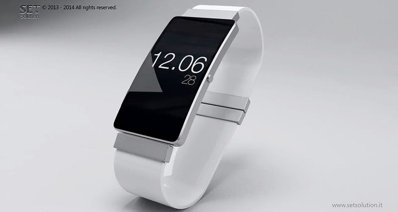 Illustration for article titled Así de bien luciría un iWatch con pantalla curva de 2,5 pulgadas