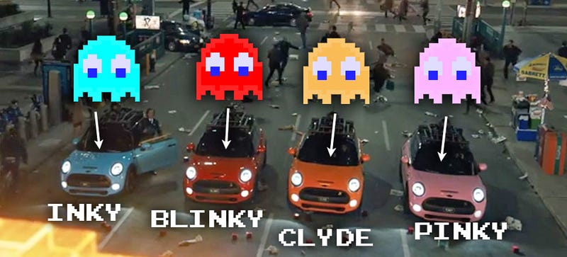 Mini Coopers Will Be Playing The Role Of Pac Man Ghosts In