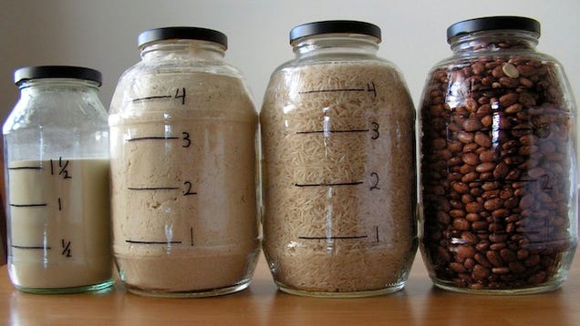 Draw Measurements on Clear Food Storage for Fast Measure-Free Cooking