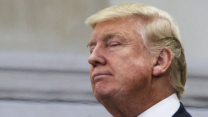 Illustration for article titled Trump Calms Nerves Before Inaugural Address By Reminding Himself He’s The Only Person Who Actually Exists