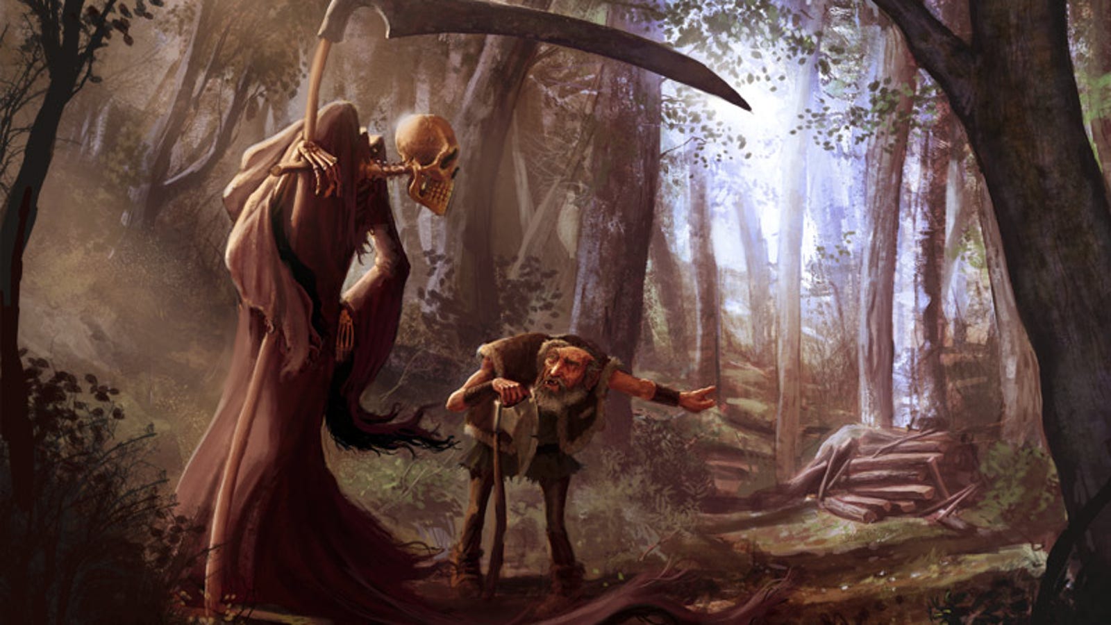 Concept Art Writing Prompt: Meeting the Grim Reaper on the Road