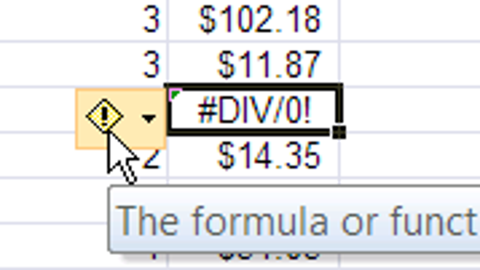 Avoid Excel Division By Zero Errors 3995