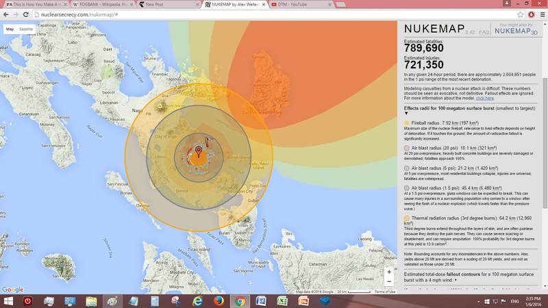 Illustration for article titled Right, so I tried Nukemap and dropped a 100,000 kiloton bomb in a volcano