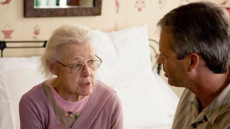 Illustration for article titled Family Cuts Nursing Home Visit Short So Grandmother Can Get Back To Excruciating Loneliness