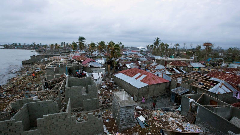 Homes lay in ruins after the passing of Hurricane Matthew in Les Cayes, Haiti, Thursday, Oct. 6, 2016. Two days after the storm rampaged across the country’s remote southwestern peninsula, authorities and aid workers still lack a clear picture of what they fear is the country’s biggest disaster in years.