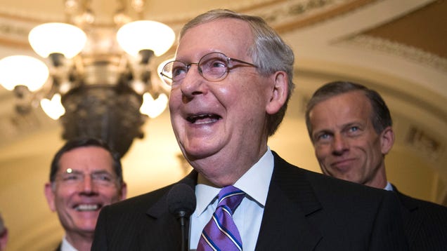 Cackling Mitch McConnell Reveals To Stunned Democrats He's Been Working Undercover For Republican Party This Whole Time
