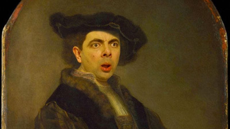 Illustration for article titled Mr. Bean meets Blackadder with these digitally altered classical portraits