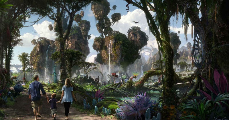 Concept art from Pandora: The World of Avatar. Image: Disney