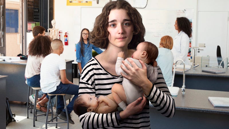 Illustration for article titled So Embarrassing: This Girl Who Left Math Class To Go To The Bathroom For 20 Minutes Was Clearly Giving Birth To Octuplets