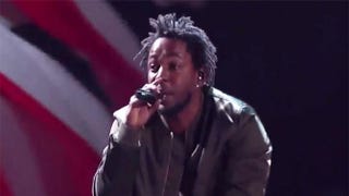 Kendrick Lamar performing at the BET Awards Sunday, June 28, 2015BET