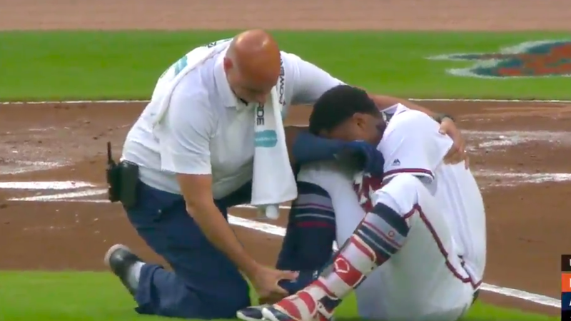 Illustration for article titled Cowardly Jose Ureña Beans Ronald Acuña To Avoid Another Lead-Off Dinger